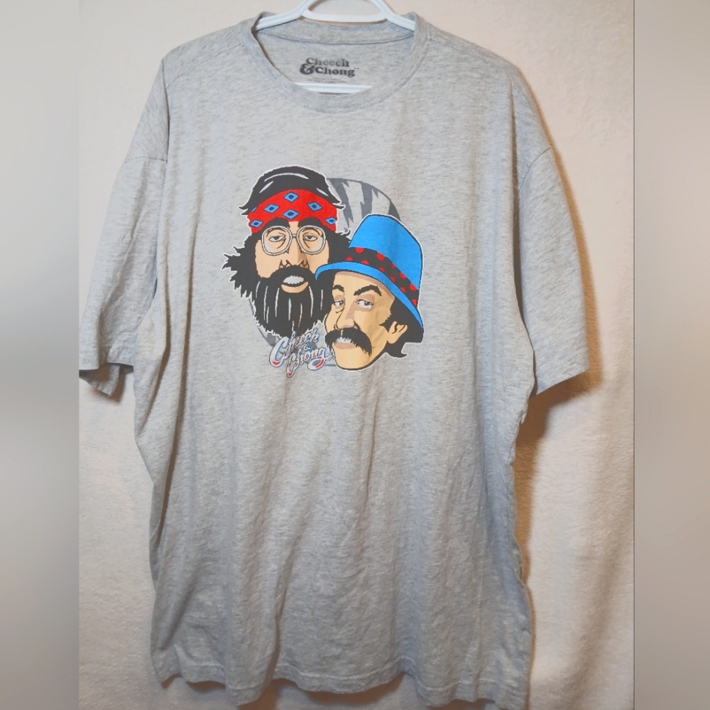 CHEECH & CHONG MEN'S 2XT GRAY SHORT SLEEVE T-SHIRT